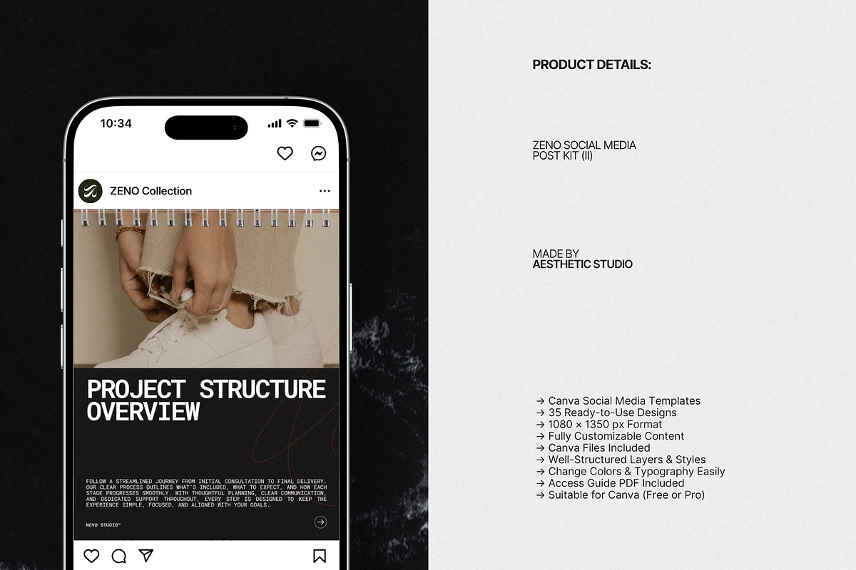 ZENO | Social Media Kit (II), a Social Media Template by The Aesthetic Studio (Photo 7 of 10)