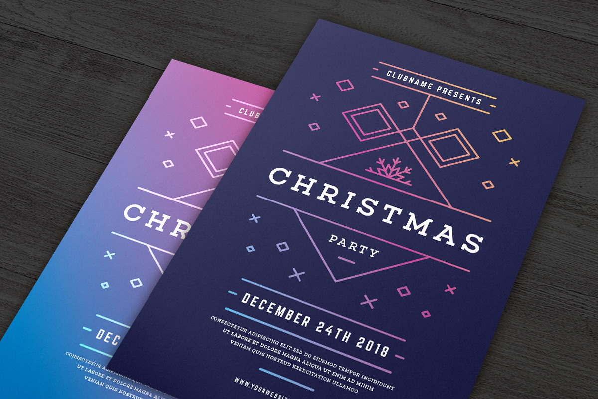 Christmas party invitation flyer, a Flyer Template by Vasya Kobelev (Photo 1 of 4)
