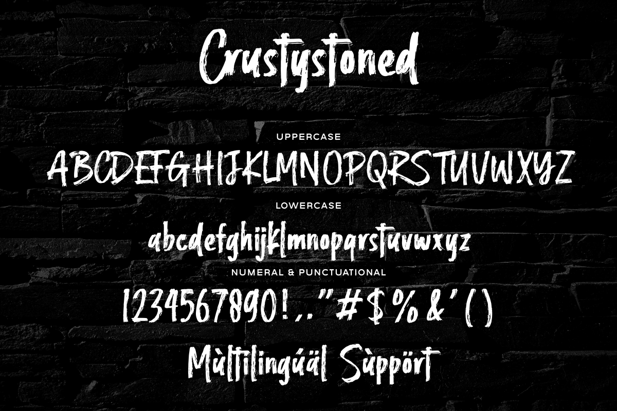 Crustystoned – Brush Font, a Handwritten Font by Fikryal Studio (Photo 15 of 15)