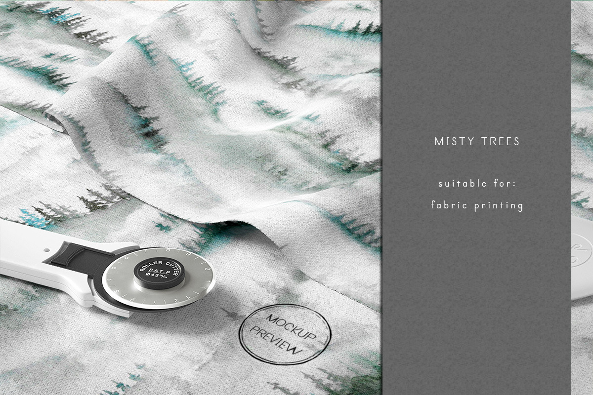 Misty Trees Seamless Pattern, a Pattern Graphic by Tatra Cottage Designs