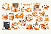 Cute Ghost Cafe, a Seasonal Illustration by Anna Design Studio (Thumbnail 4 of 13)
