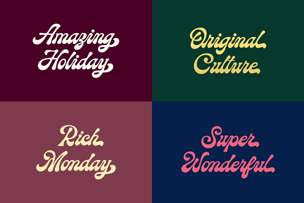 Nicholine - Vintage Retro Font, a Script Font by Subectype Studio (Photo 6 of 15)