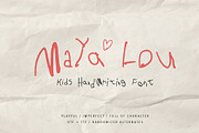 Maya / Kids Handwriting Font, a Font by sarahgrodriguez (Thumbnail 1 of 2)