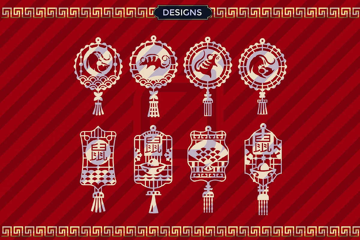Chinese New Year Decorations SVG, an Illustration by defarmerdesign (Photo 6 of 7)