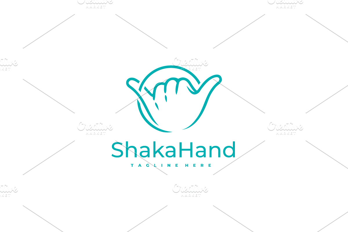 Shaka Hand Surf Life Logo Template, a Branding & Logo Template by yopie (Photo 1 of 3)