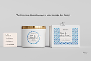 Blue Floral Candle Label Template, a Stationery Template by Little Creative Scribbles (Thumbnail 2 of 5)