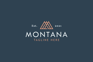 Letter M Mountain Silhouette Logo, a Branding & Logo Template by Signatoro