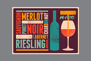Wine types grunge vector poster set., a Food Illustration by PoPaShop (Thumbnail 4 of 7)