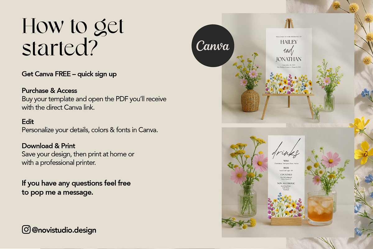 Wildflower Wedding Templates preview 6