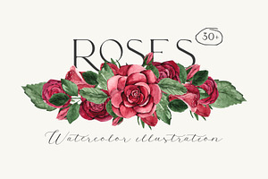 SALE! ROSES watercolor set