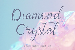 Script Font Diamond Crystal