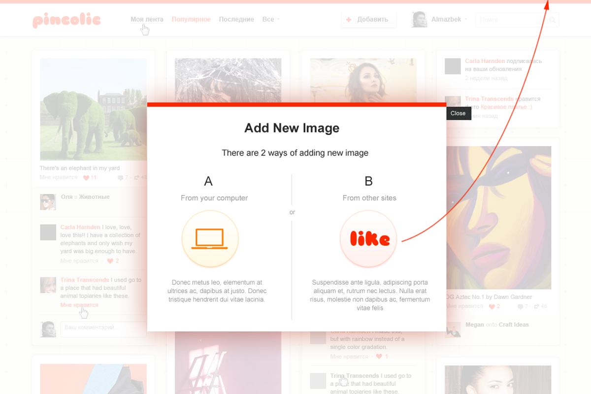 -60% Pinholic, a Websites & App Template by UI Store (Photo 4 of 6)