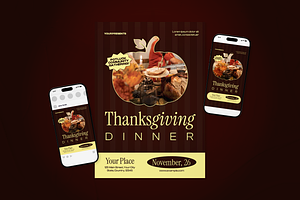 Thanksgiving Dinner Flyer Set