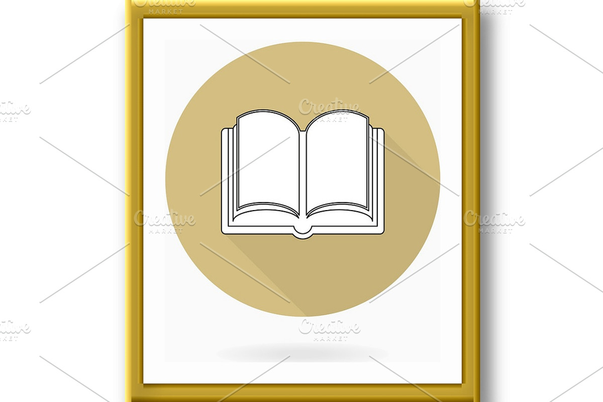 Fine Vector Flat Icon With Book, an Outline Icon by FineArtStudio (Photo 2 of 3)