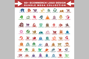 60+ e-commerce Logo Bundle Mega, a Branding & Logo Template by ArmanHossen75