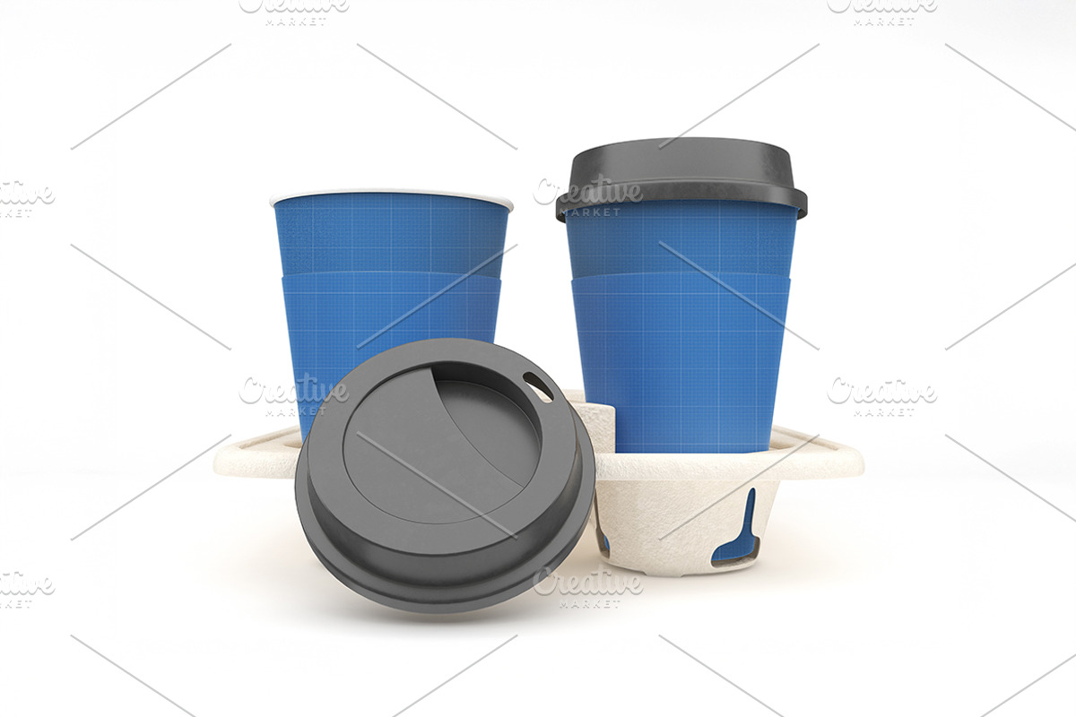 Coffee Cups Mockup, a Cups & Container Mockup by Qaleb Studio