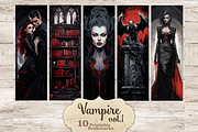 Vampire Bookmarks Printable, a Person Illustration by GlamArtZhanna (Thumbnail 1 of 3)
