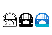 Arched Bridge Vector Graphic, a Solid Icon by Artonix (Thumbnail 2 of 2)