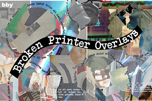 Broken Printer Overlays, a Social Media Template by bbymedia.store