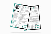 Line Shape Color Resume CV, a Resume Template by iDoodle Studio (Thumbnail 3 of 4)