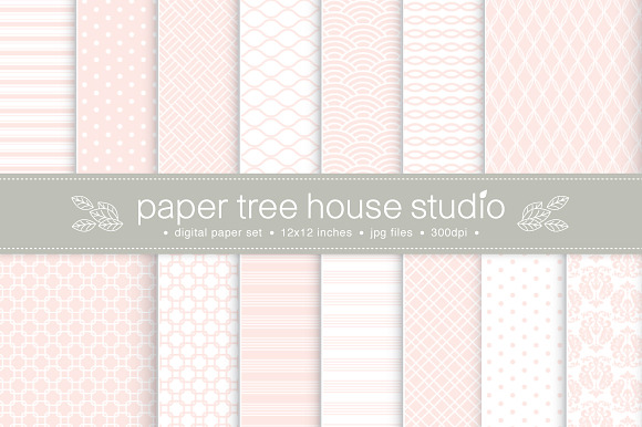 14 Blush Pink Digital Papers preview 4