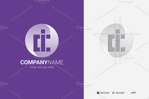 Creative 'C I' Letter Logo Design preview 2