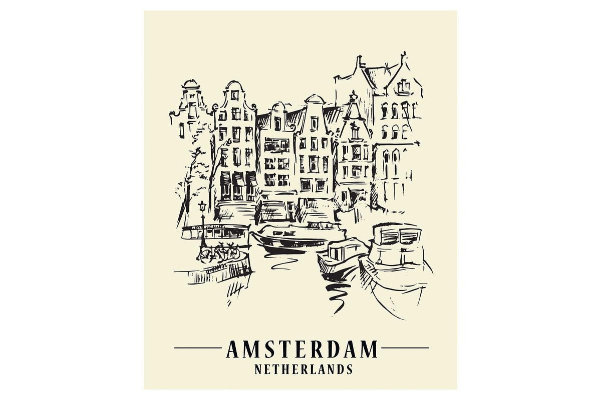 Amsterdam Hand Drawn Sketches, an Illustration by Penndpaper (Photo 3 of 16)