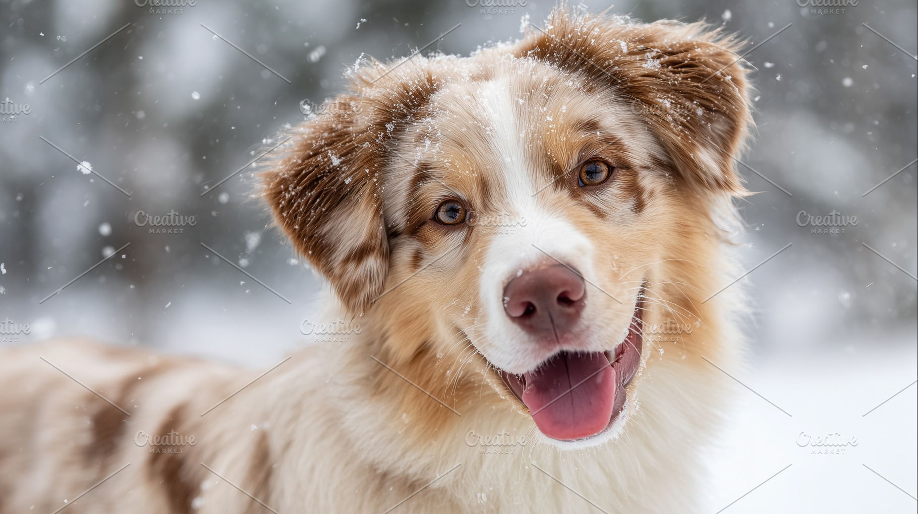 Happy red merle Australian Shepherd, an Animal Photo by MistyDay