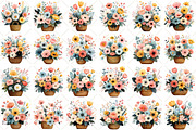 Watercolor Spring Flowers Clipart, an Illustration by Black Bird Studio (Thumbnail 2 of 5)
