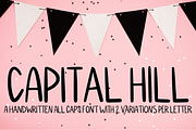 Capital Hill - Handwritten Caps Font, a Sans Serif Font by Nap Time Design Co. (Thumbnail 1 of 6)
