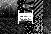 Black Silver Glitter Background, a Pattern Graphic by Wow Magic (Thumbnail 1 of 3)