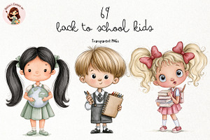 Back to School Kids Clipart
