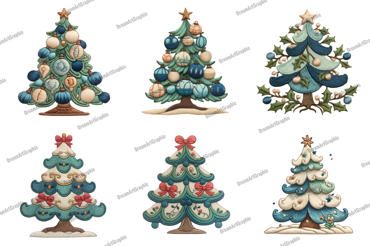 Christmas Tree Clipart, an Illustration by DreamArtGraphic (Photo 5 of 5)