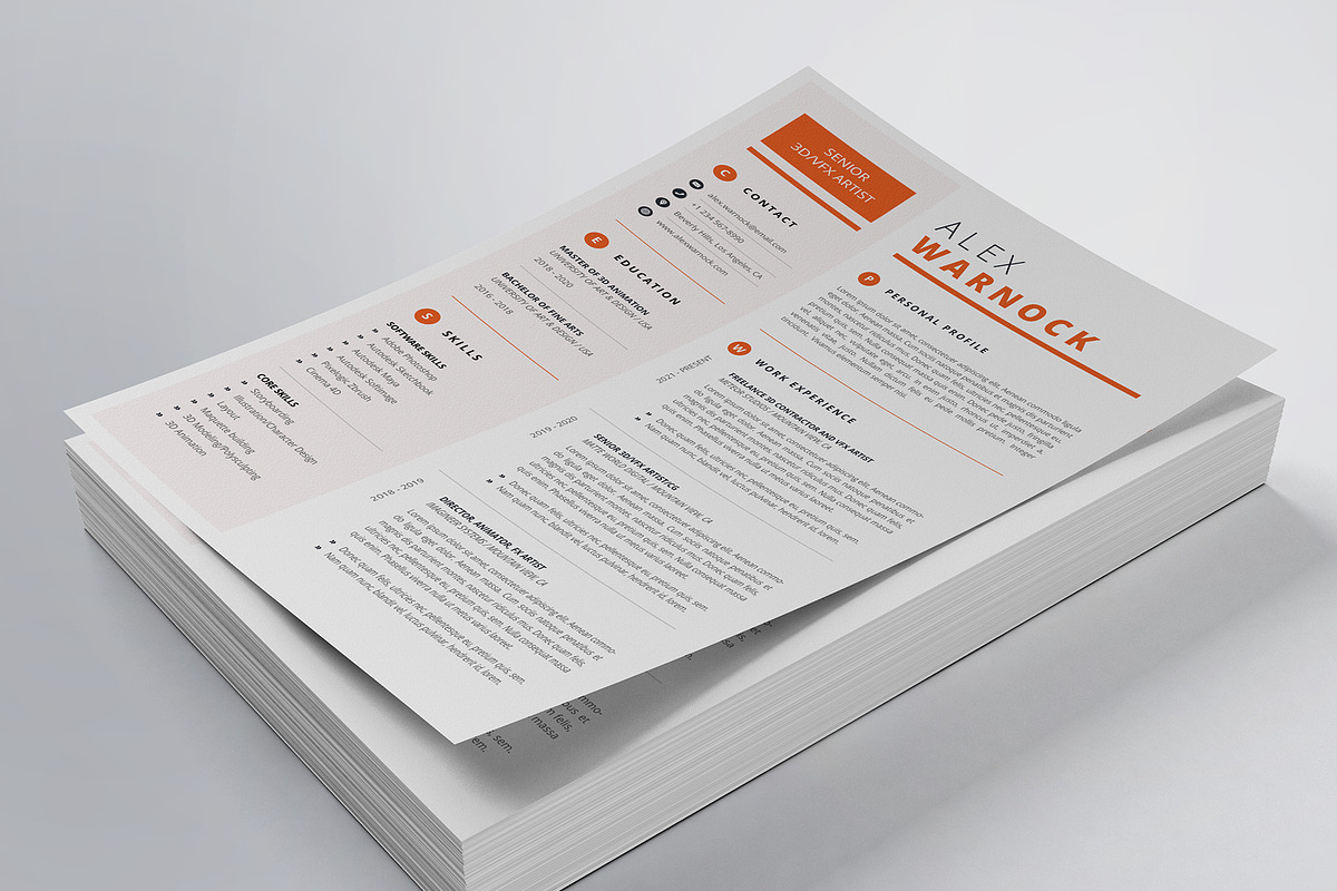 Clean Resume/CV Template, a Resume Template by theresumepark (Photo 1 of 5)