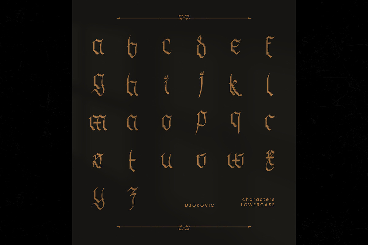 Djokovic Calligraphic Typeface, a Blackletter Font by infernostudio3 (Photo 10 of 11)