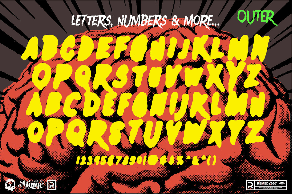 Brains for Breakfast - Sci-Fi Font, a Handwritten Font by Remedy667 (Photo 9 of 10)