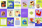 Funky Instagram Post Templates, a Design Template by Hell Yeah Designs (Thumbnail 6 of 8)