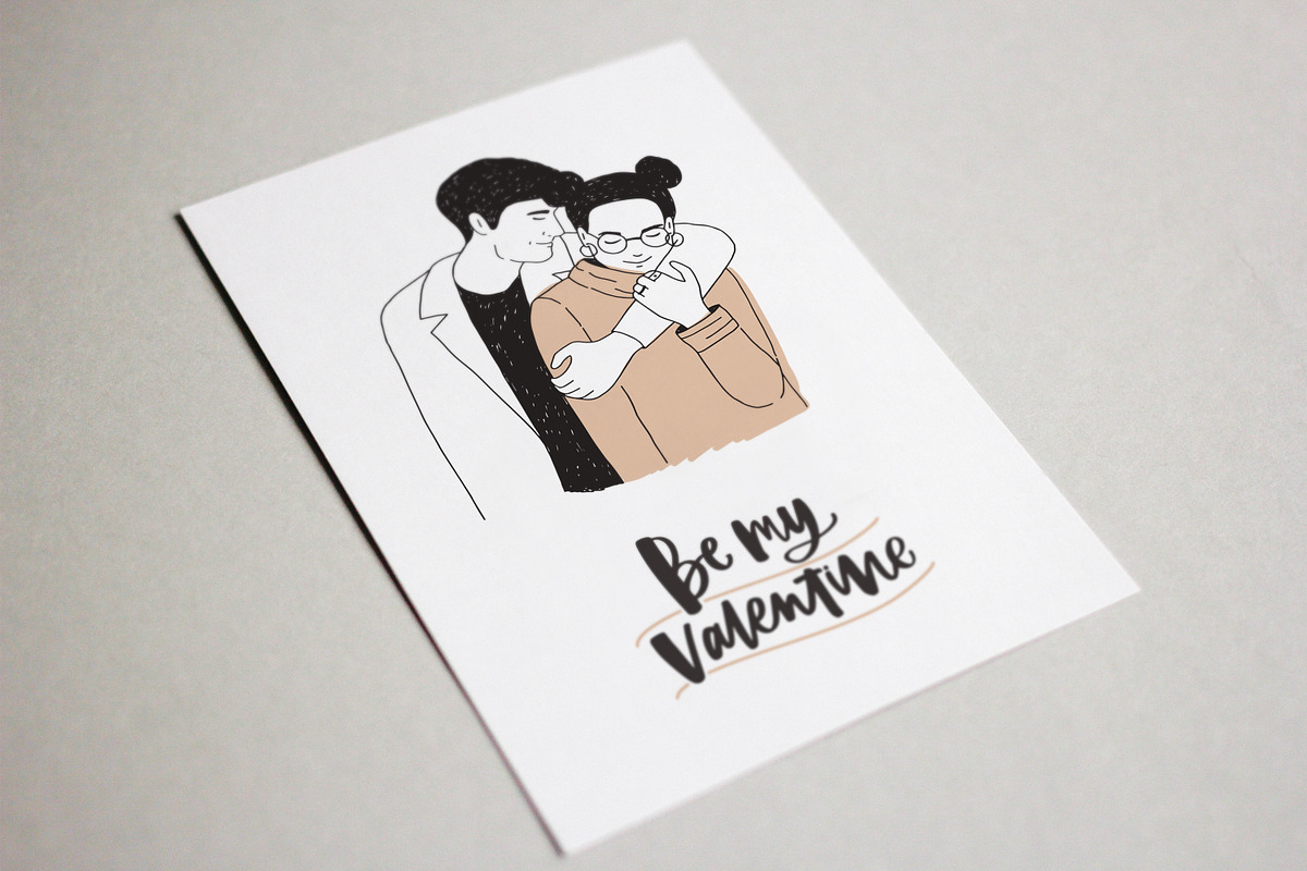 Love couples set + greeting cards, a Person Illustration by Good Studio (Photo 10 of 10)