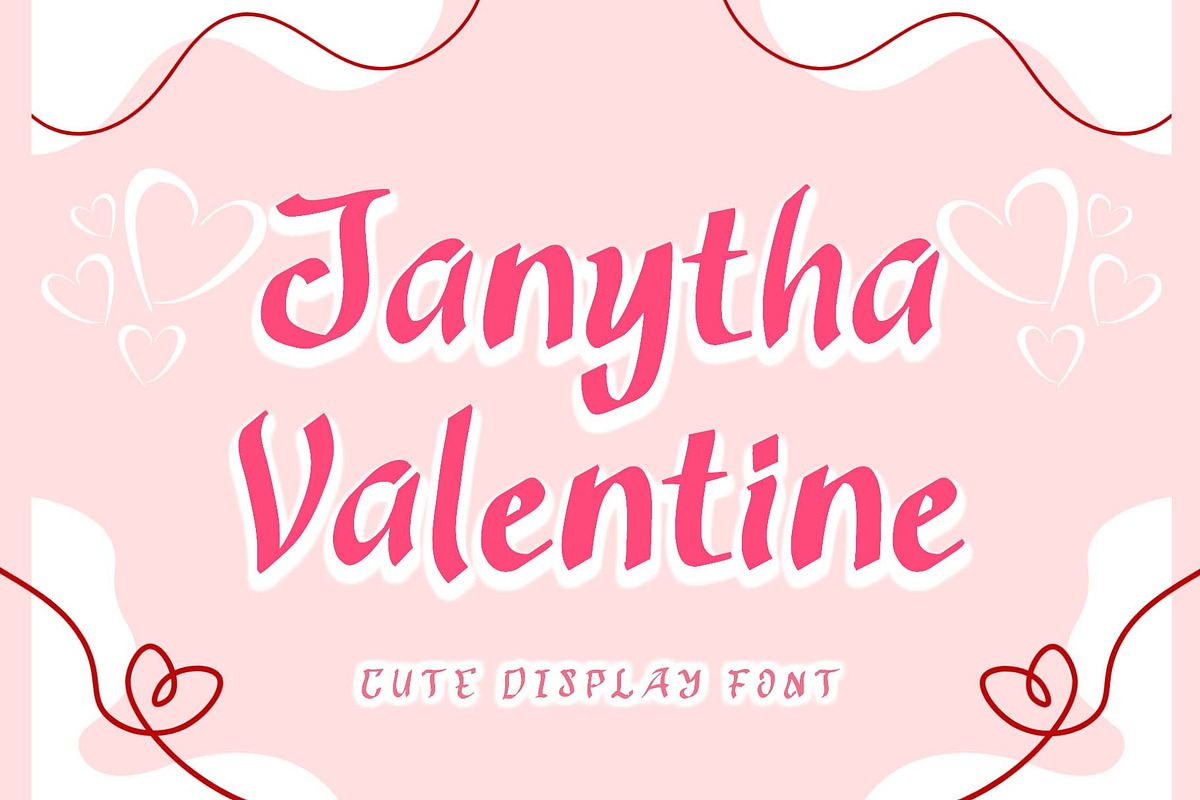 Janytha Valentine, a Handwritten Font by Yoga Letter (Photo 1 of 6)