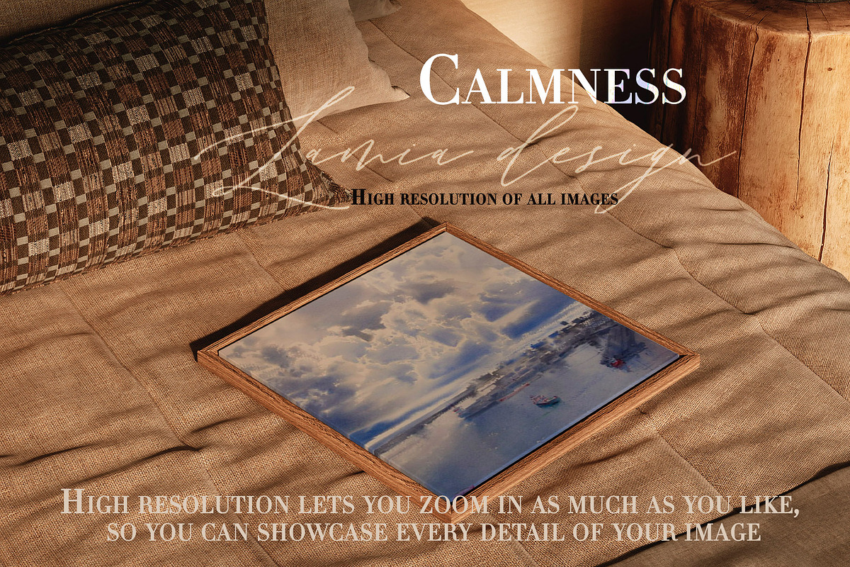 Calmness room & Frame Mockups SQUARE, a Household Mockup by LAMIA DESIGN (Photo 4 of 9)