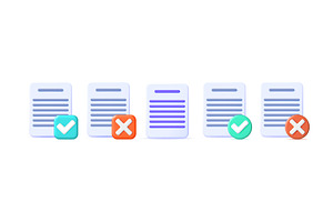 Document processing illustration, a Technology Illustration by Abscent