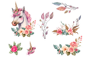 Magical Unicorn Cute Clipart