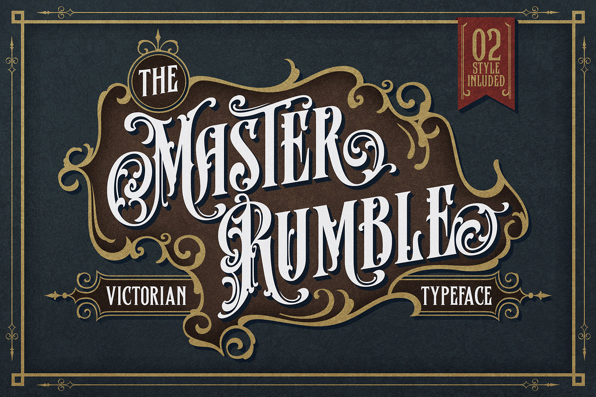 Master Rumble Victorian Typeface, a Blackletter Font by alit design (Photo 23 of 25)
