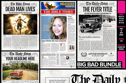5 Newspaper Style Templates Bundle