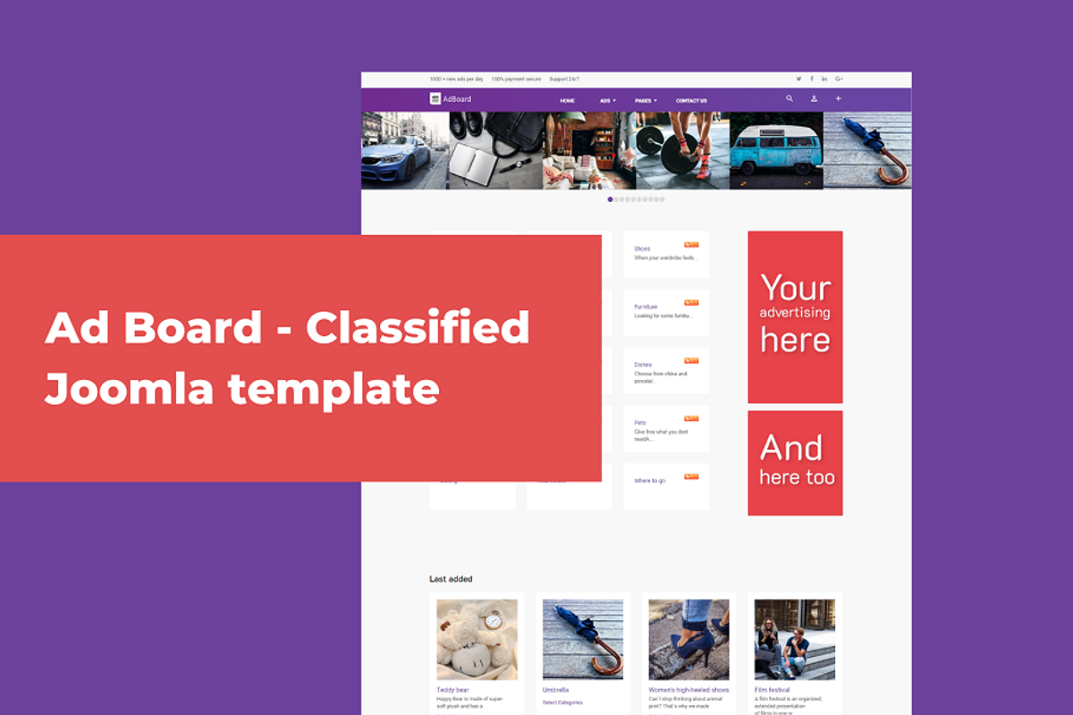 Ad Board-Classified Joomla template, a Websites & App Template by Ordasoft (Photo 1 of 3)