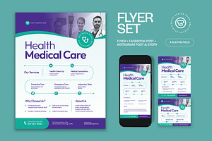 Health Medical Care Flyer, a Flyer Template by graphicook