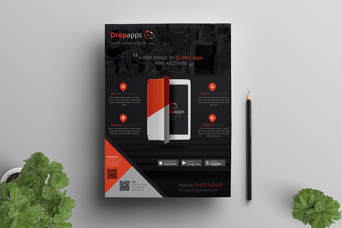 App Promotional Flyer, a Flyer Template by ideaz_sabbir (Photo 4 of 6)