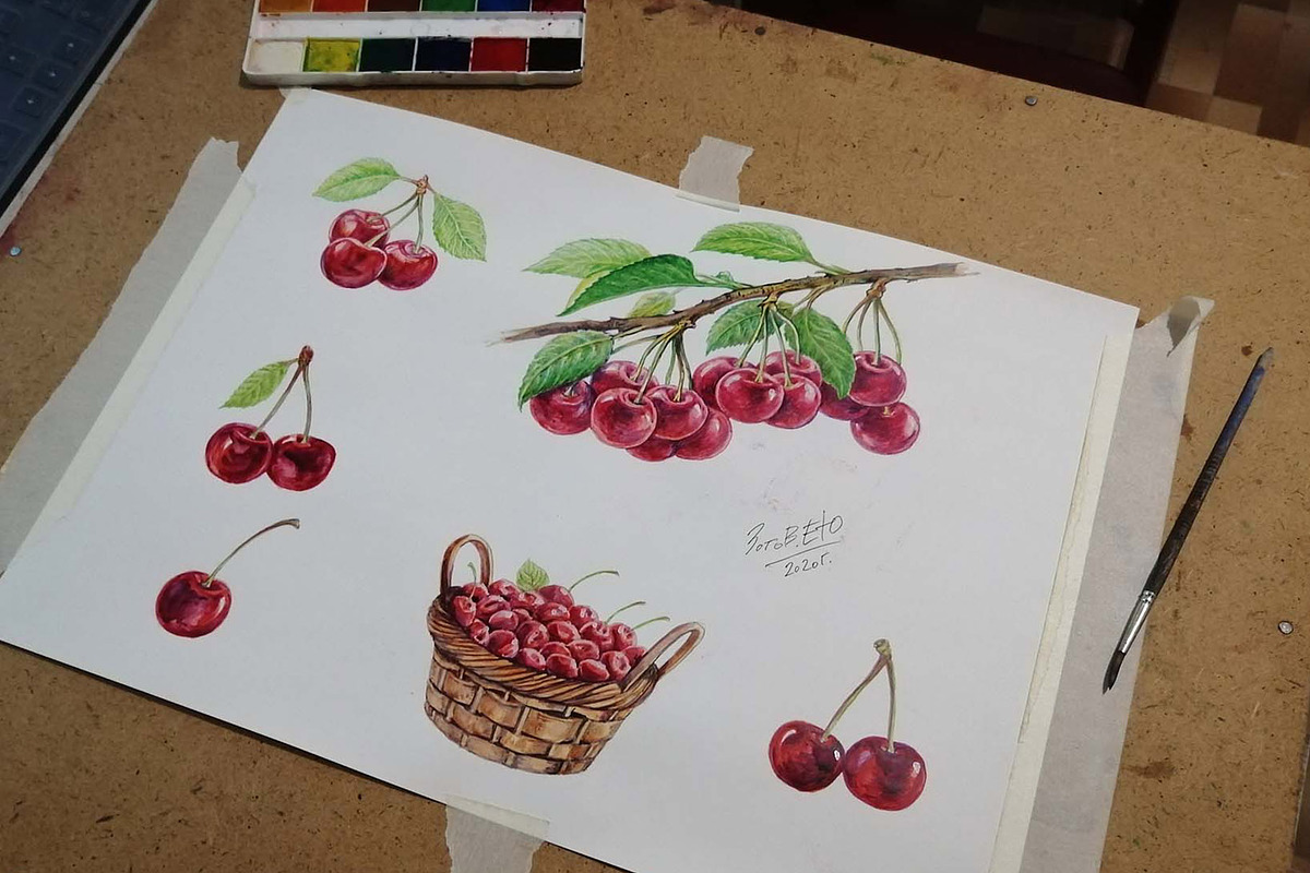 Fruits and berries collection_part 1, an Illustration by ZotovShop (Photo 14 of 20)