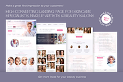 Beauty Website Template Canva Site, a Landing Page Template by vectorocean (Thumbnail 6 of 11)