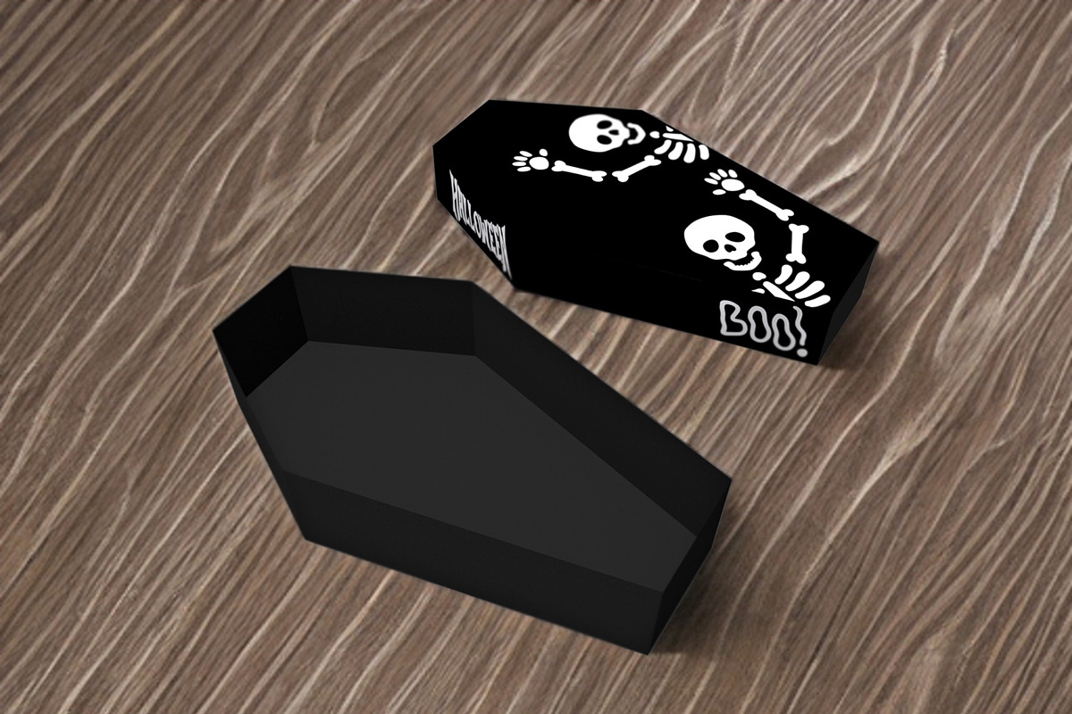 Halloween coffin favor-3d papercraft, a Print Template by PAPER amaze (Photo 1 of 4)